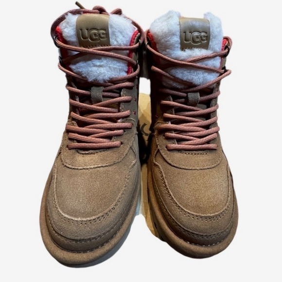 UGG Women Highland Hi Heritage Sneakers Chestnut Fiery Red Size 7 Boots - Picture 6 of 10
